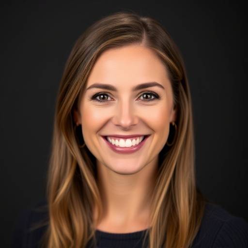 A professional headshot of Sarah Jones, Lead Video Editor at Apex Studios, smiling warmly.